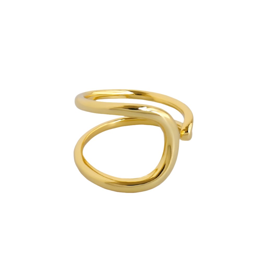 RING OPEN LOOP 18K GOLD PLATE