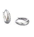 STARS TAPERED HOOPS SILVER