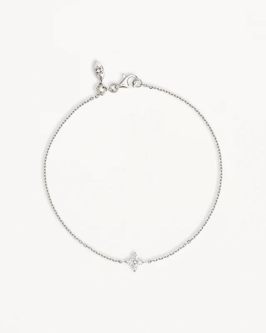 Sterling Silver Crystal Bloom Bracelet