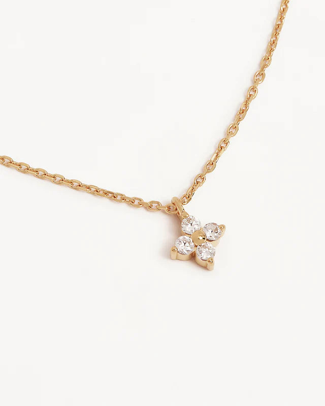 18k Gold Vermeil Crystal Bloom Necklace