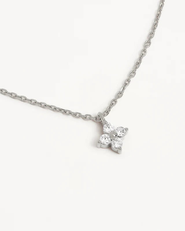Sterling Silver Crystal Bloom Necklace