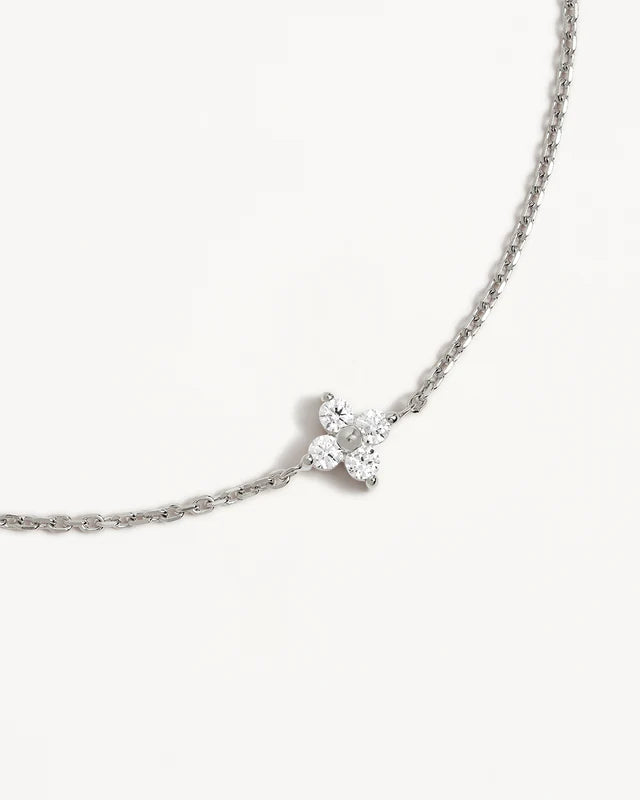 Sterling Silver Crystal Bloom Bracelet