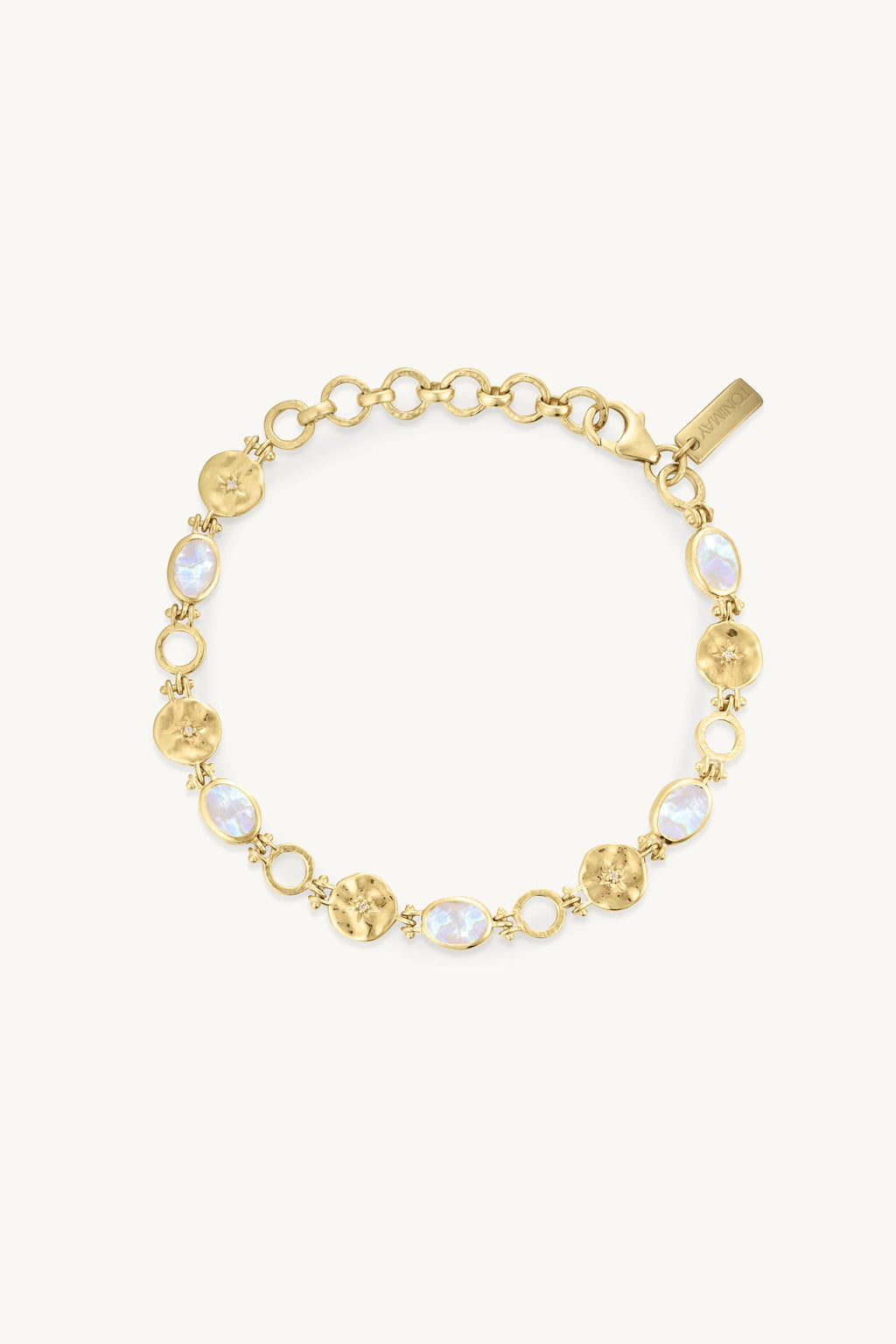 Celestial Moonstone Gold Bracelet