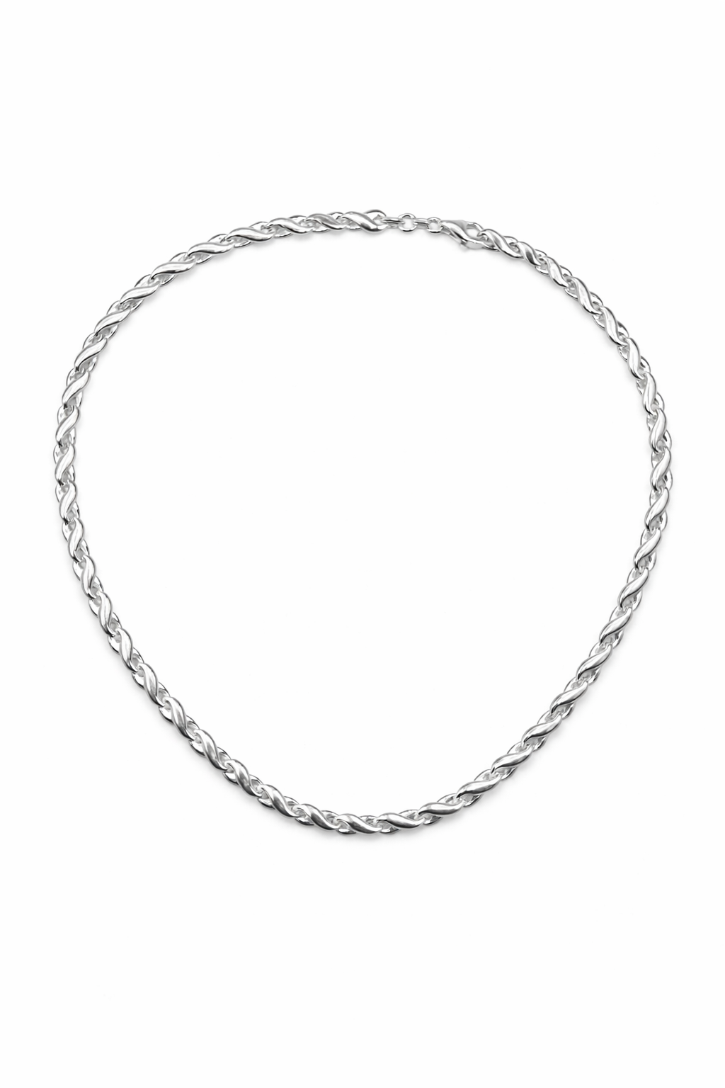 Handmade Silver Italian Link Necklace