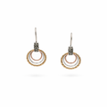 HANDMADE MUTLI TONE OPEN DISK EARRINGS
