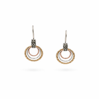 HANDMADE MUTLI TONE OPEN DISK EARRINGS