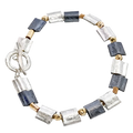 SQUARE BRACELET WITH GOLD FILLED SPACERS
