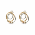 EARRINGS WITH RINGS AND GOLD DOTS