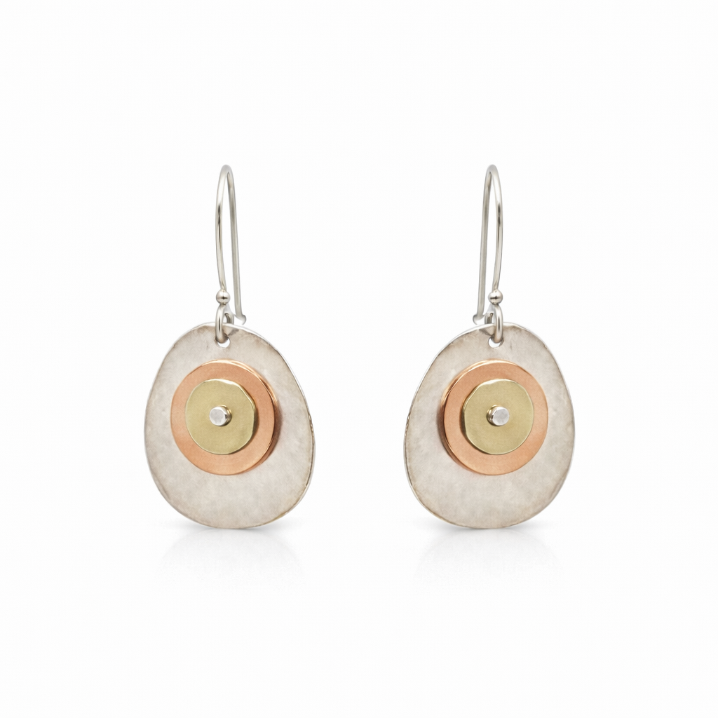 EARRINGS FLAT DISK DROPS