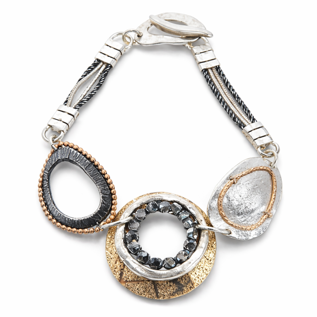 BRACELET HANDMADE STERLING AND GOLD FILLED