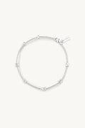 Clover White Topaz Silver Bracelet