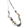 NECKLACE MUTLI METAL STERLING SILVER, GOLD FILLED, APATITE