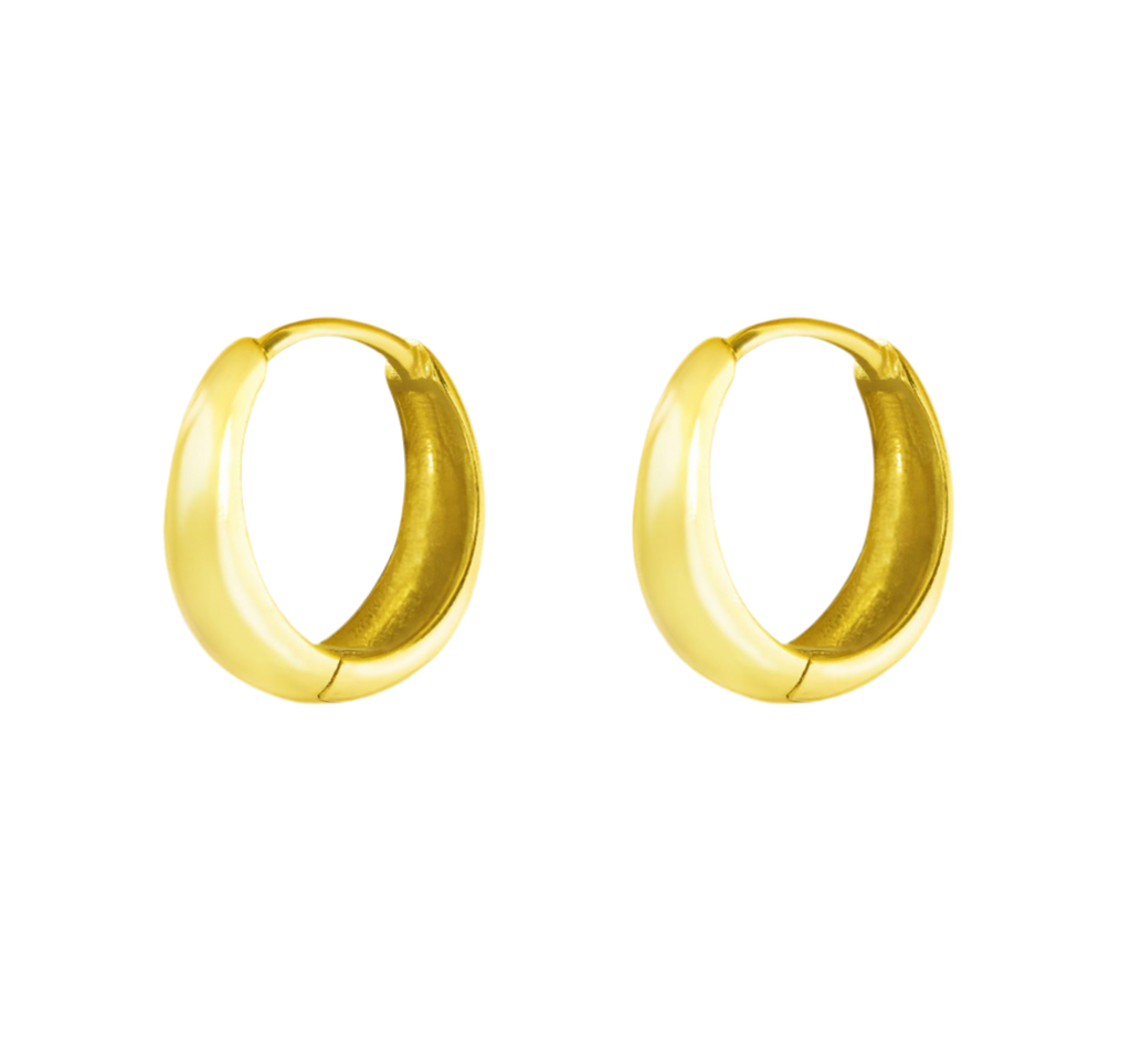 GOLD TAPERED 10MM HUGGIES