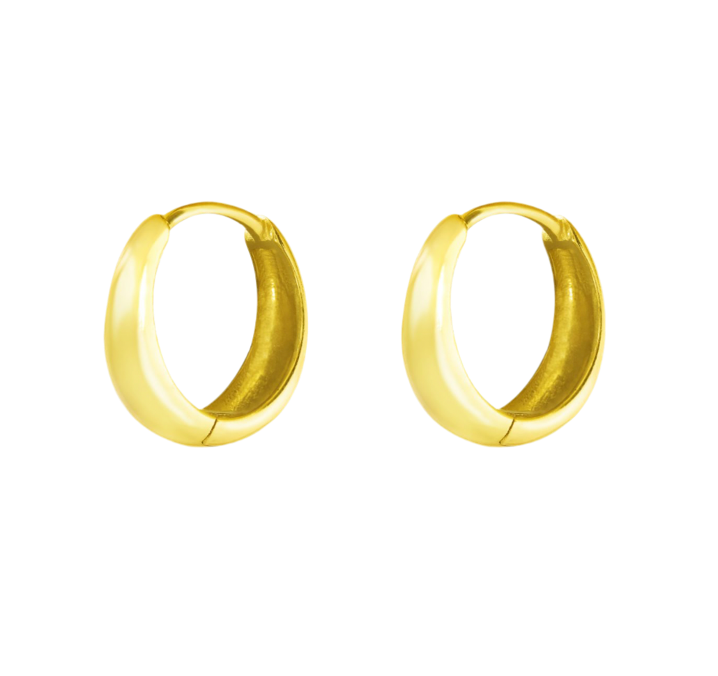 GOLD TAPERED 10MM HUGGIES