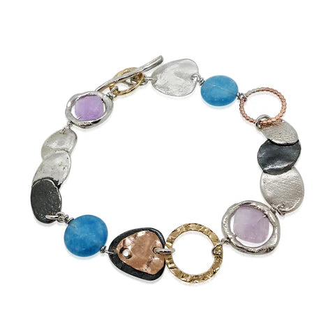 MULTI TONE QUARTZ STONE BRACELET