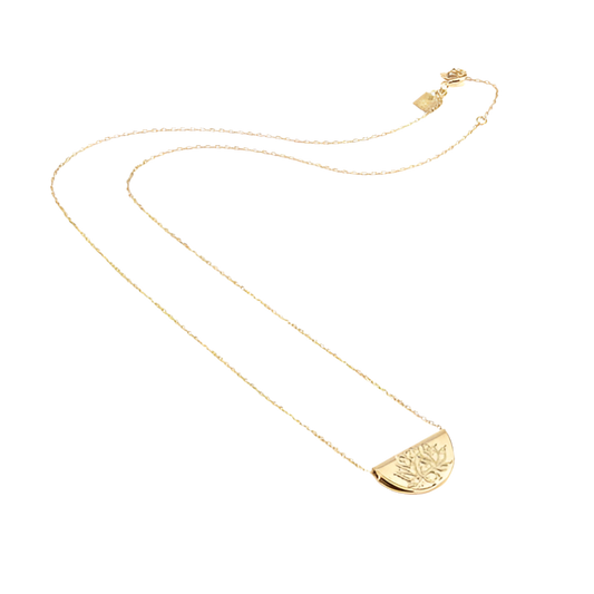 GOLD LOTUS SHORT NECKLACE