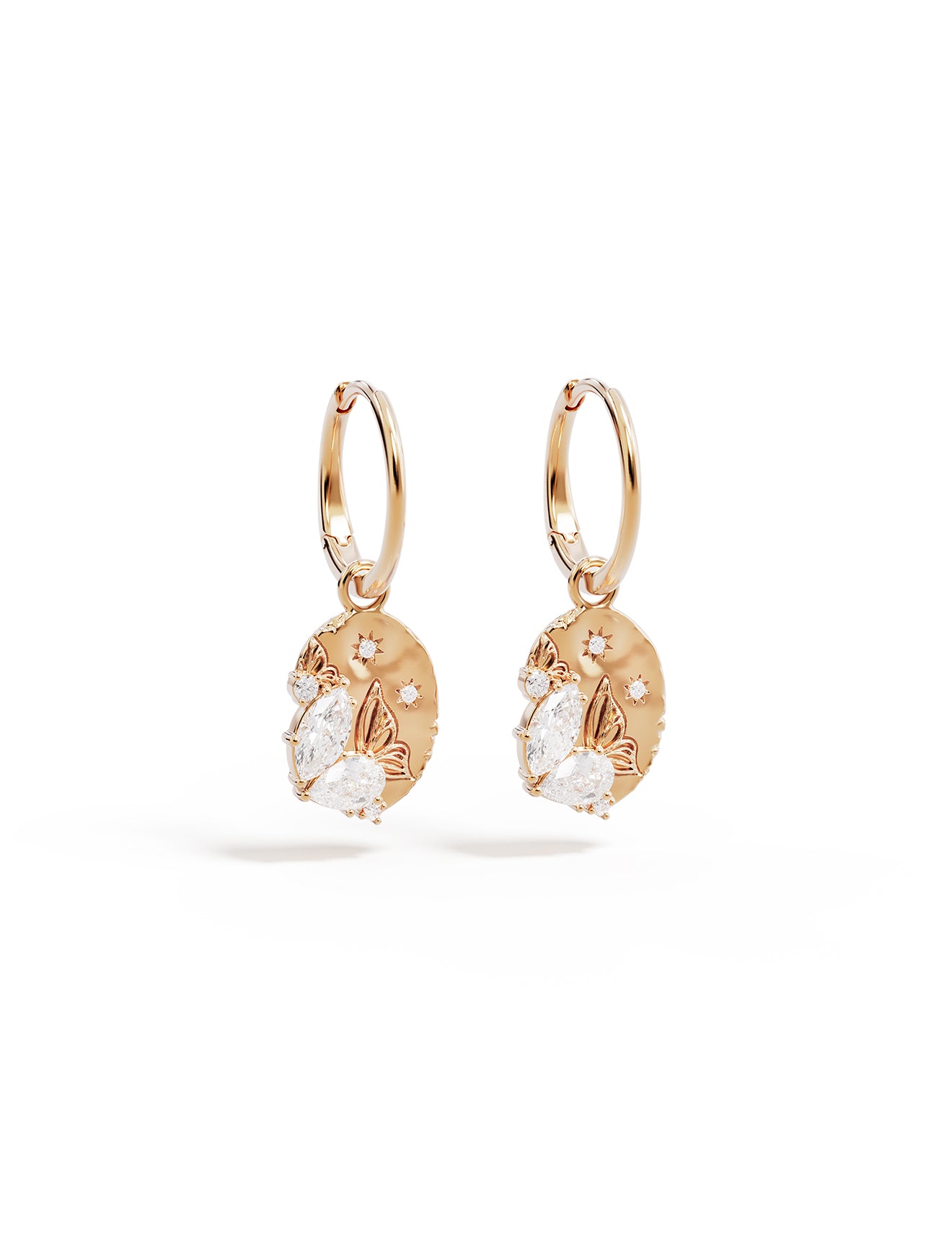 EARRINGS 18K GOLD VERMEIL WITH WINGS I FLY