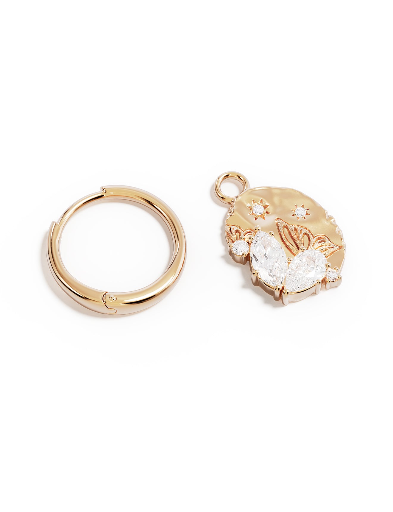 EARRINGS 18K GOLD VERMEIL WITH WINGS I FLY