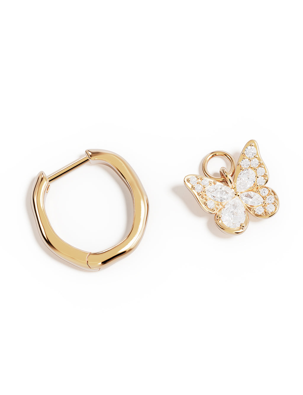 EARRINGS I BREATHE, I BECOME BUTTERFLY HOOPS