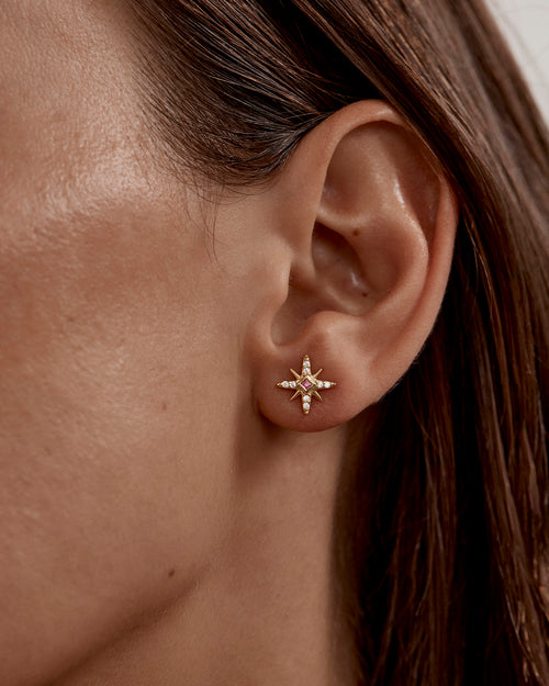 18K Gold Vermeil Starry Night Studs