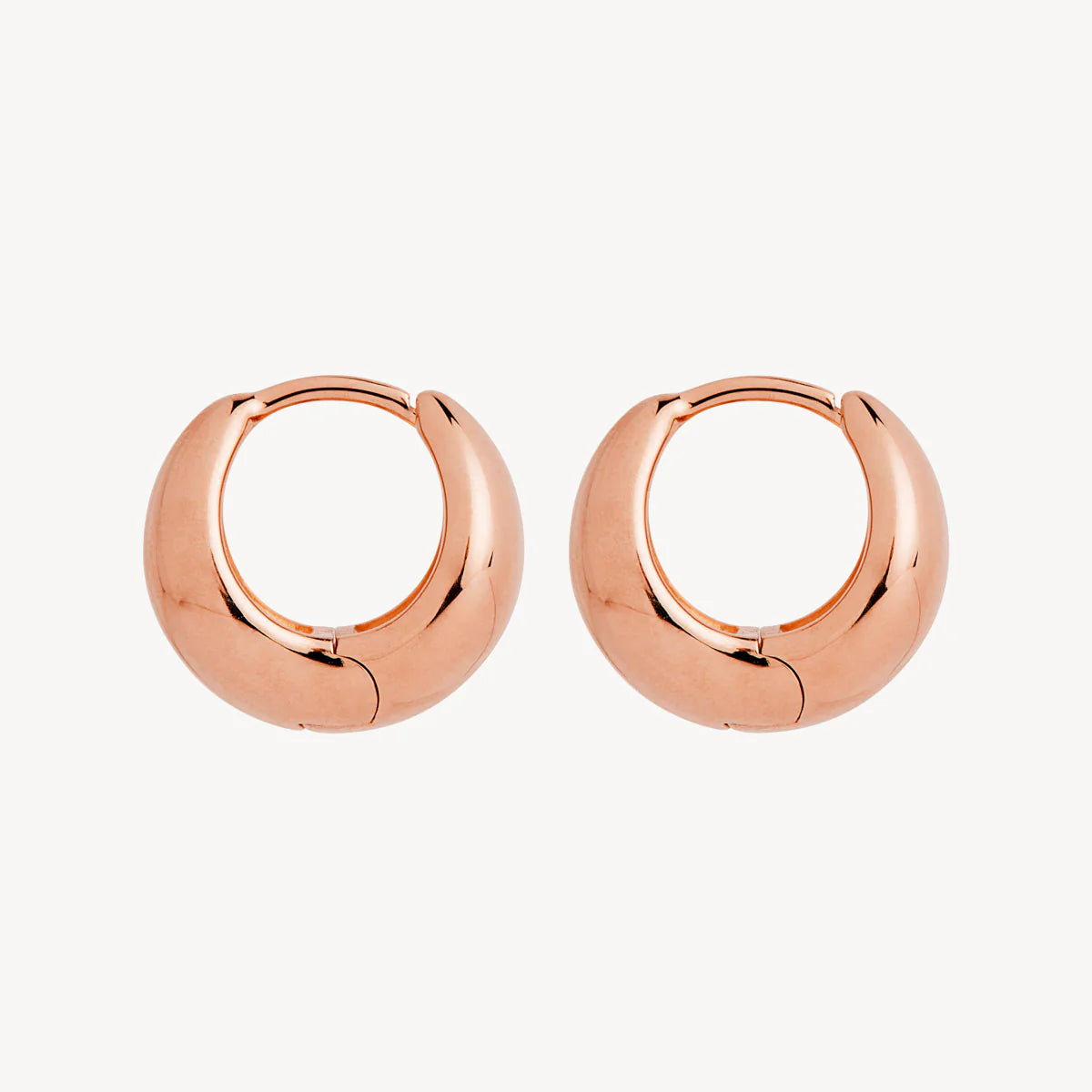 La Muse Huggie Earrings - Rose Gold