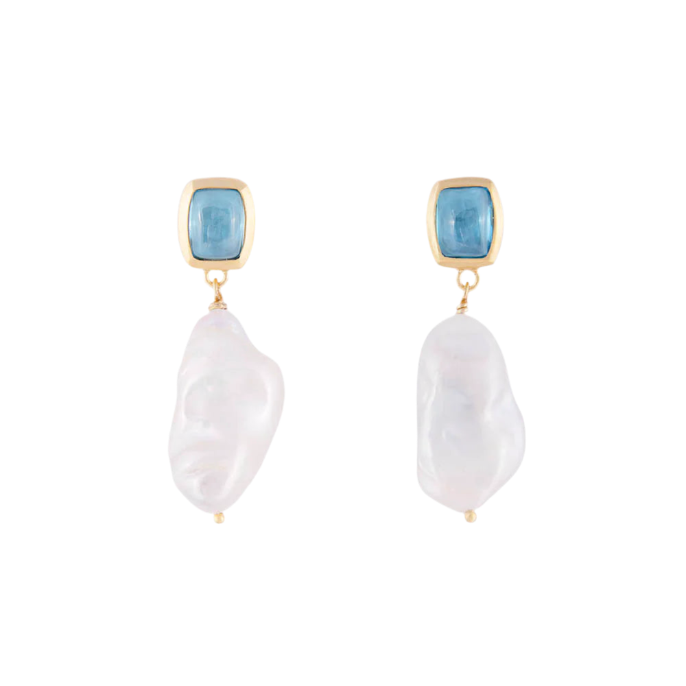 BLUE TOPAZ KESHI DROPS