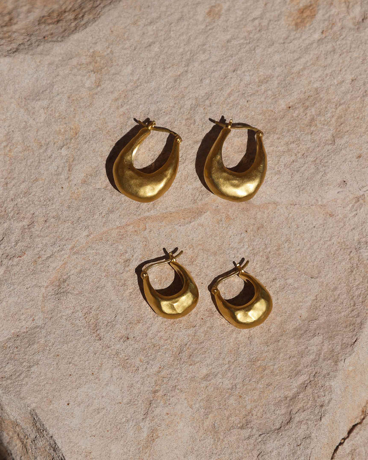 ESSENCE  HOOPS - 18K GOLD PLATED