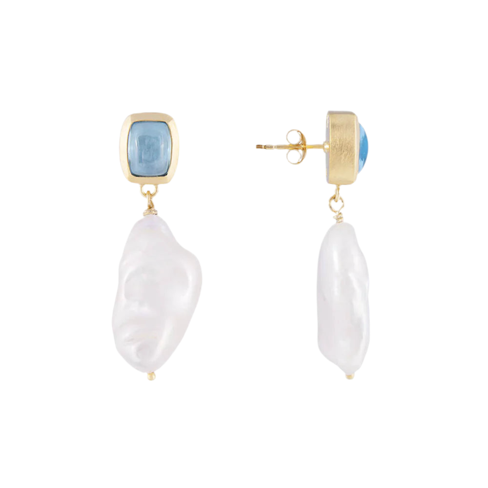 BLUE TOPAZ KESHI DROPS