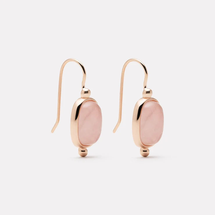 FLEUR ROSE QUARTZ EARRINGS