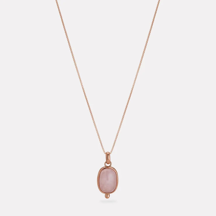 FLEUR ROSE QUARTZ NECKLACE