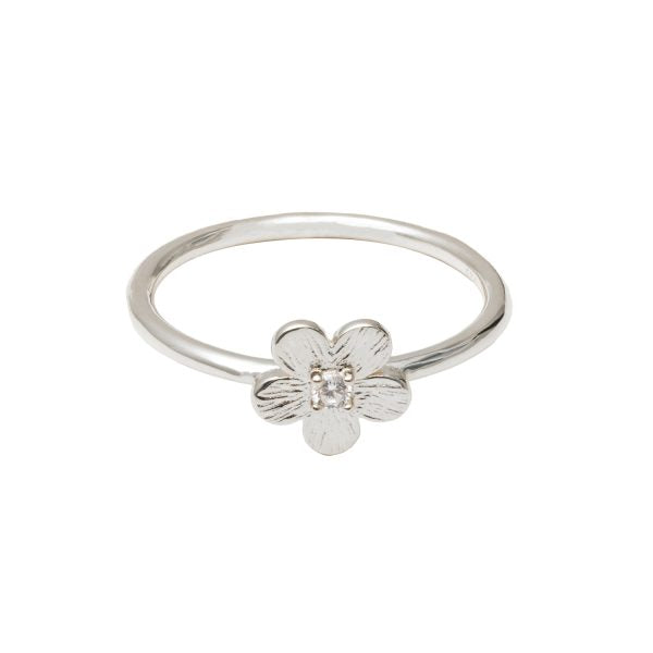 FLOWER SILVER RING