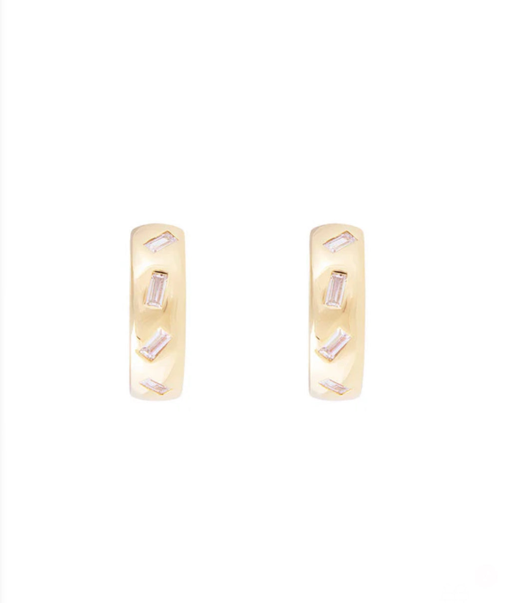 SCATTER BAGUETTE MIDI HOOPS