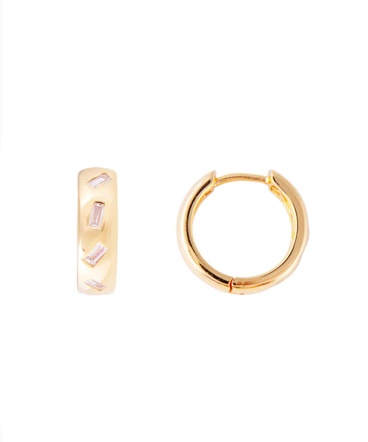 SCATTER BAGUETTE MIDI HOOPS