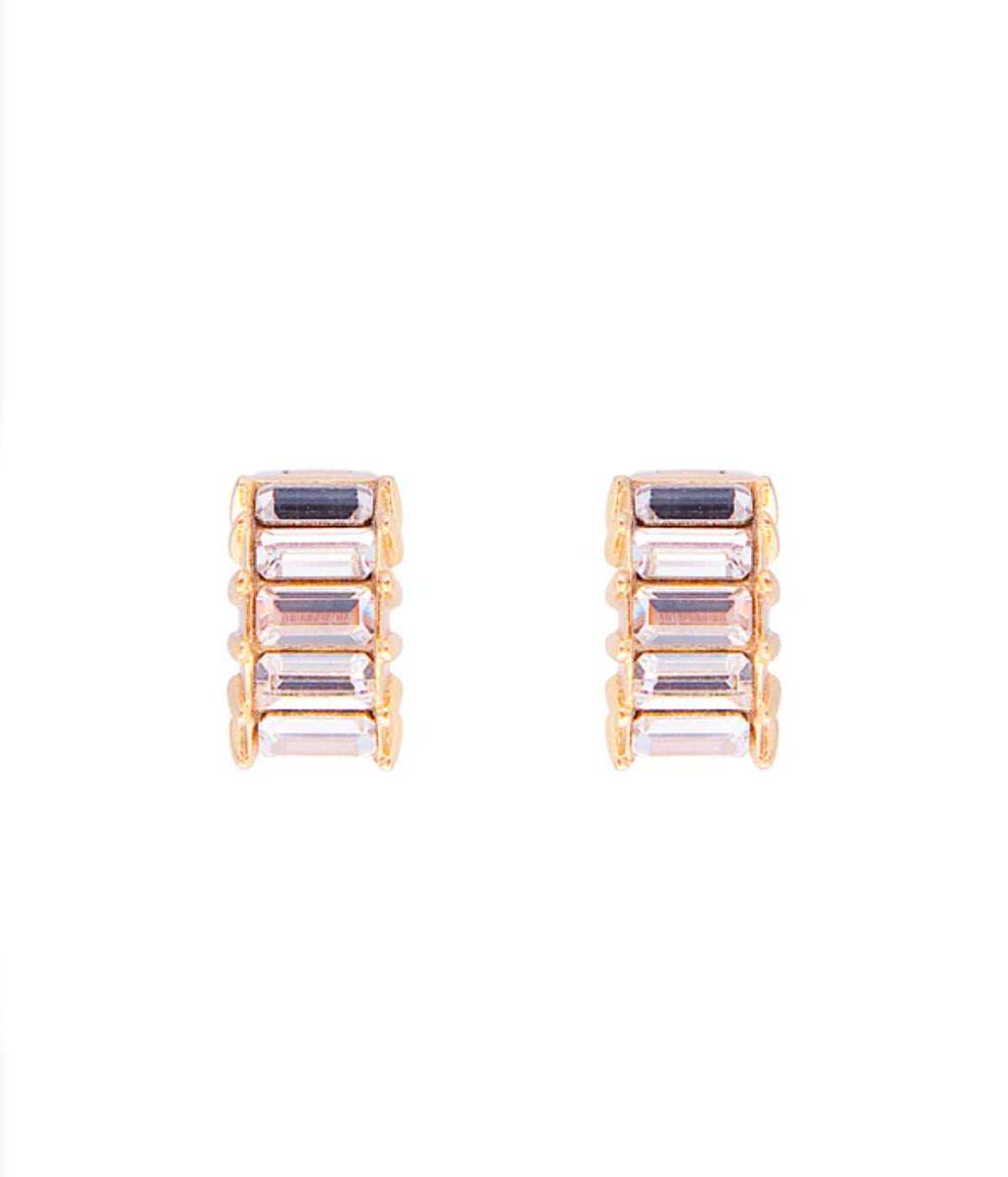 WHITE CRYSTAL BAGUETTE HUGGIES