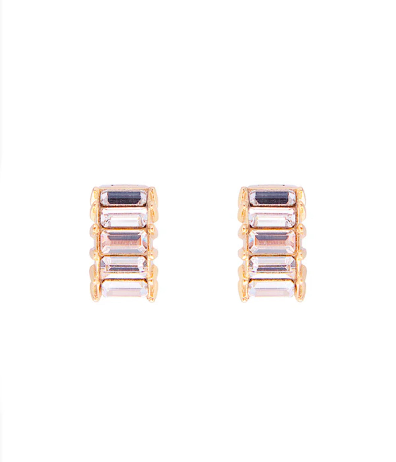 WHITE CRYSTAL BAGUETTE HUGGIES