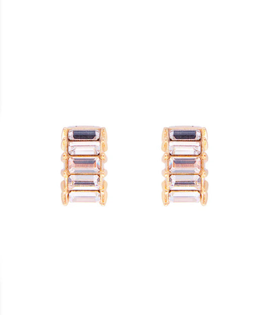 WHITE CRYSTAL BAGUETTE HUGGIES
