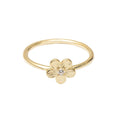 FLOWER GOLD PLATED RING