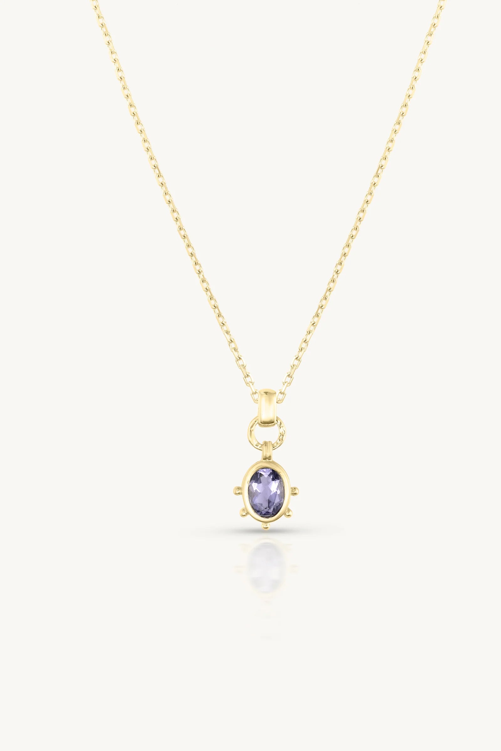 Gia Iolite Necklace gold plated
