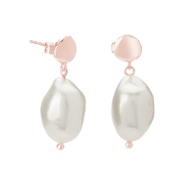 HALCYON PEARL EARRINGS - ROSE GOLD