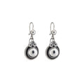 EARRINGS ORNATE OXIDISED BORDER DROPS