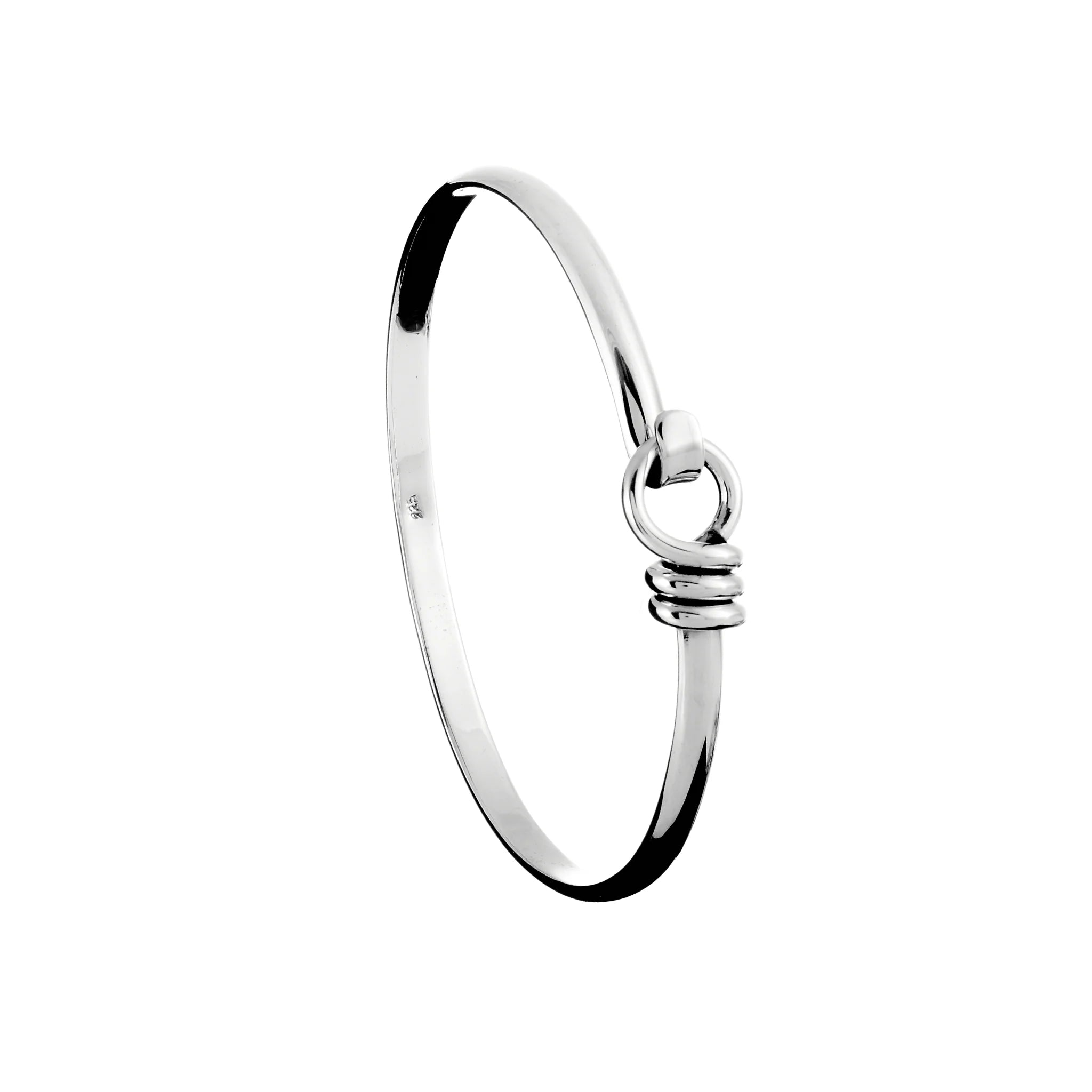SILVER HOOK AND EYE  WIRED BANGLE