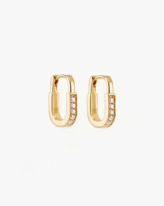 18k GOLD VERMEIL CONNECTION HOOPS