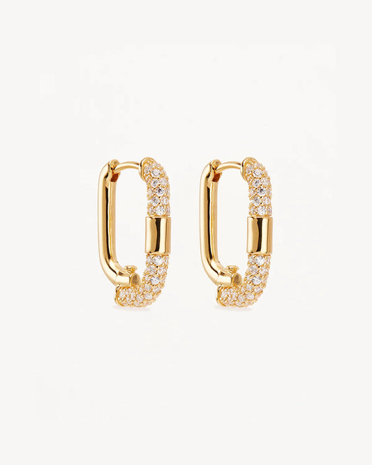 18k Gold Vermeil Unlock Your Potential Hoops