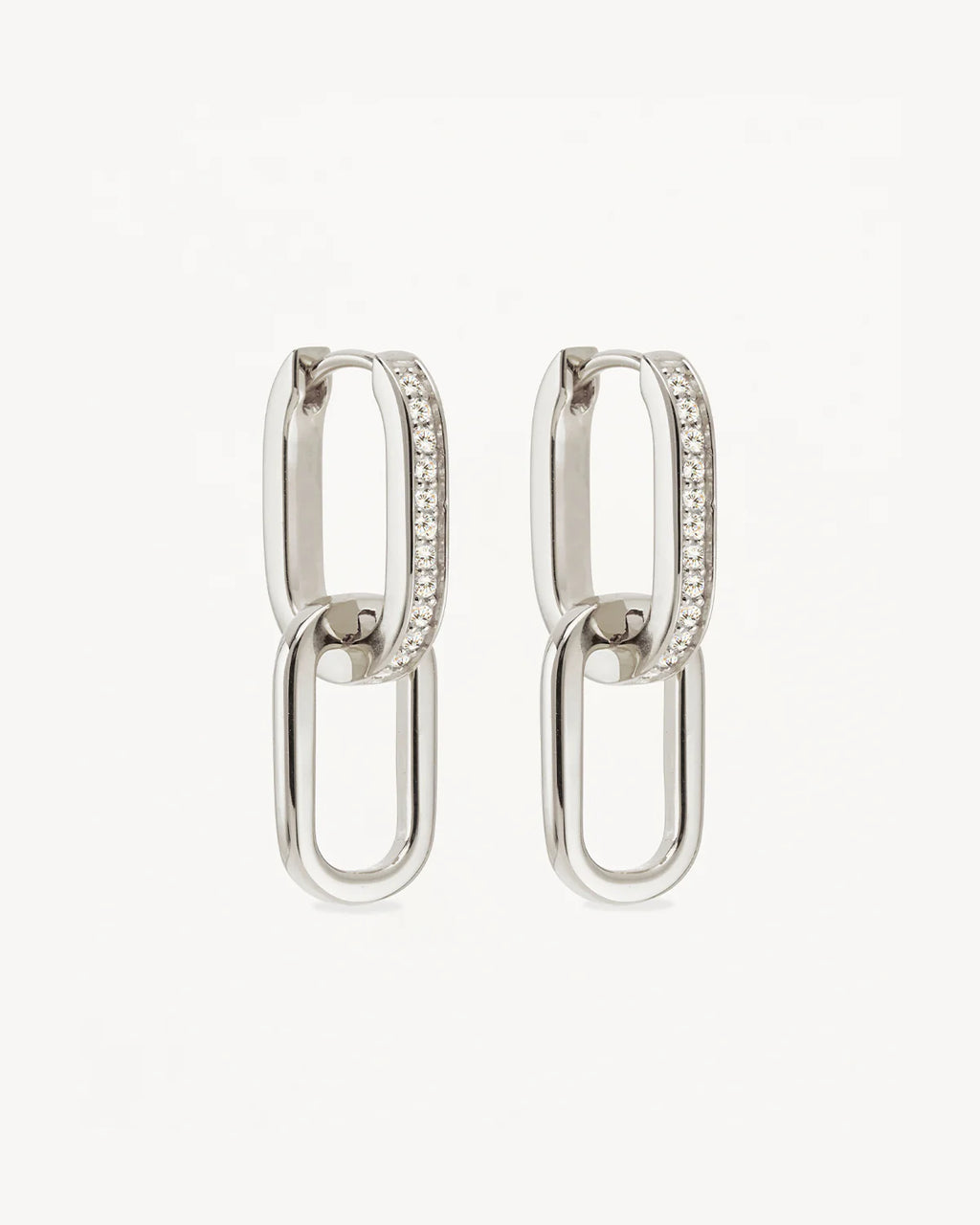 Sterling Silver Connect Deeply Hoops