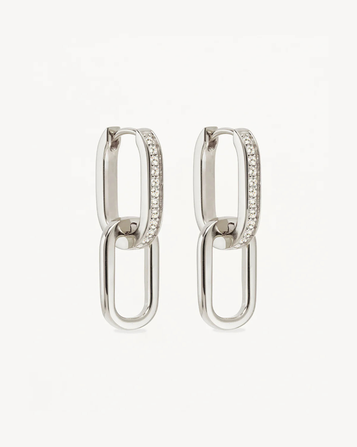 Sterling Silver Connect Deeply Hoops