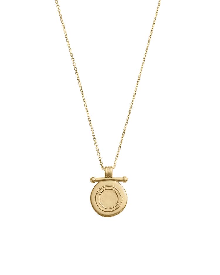 INDIGO COIN NECKLACE - 18K GOLD PLATED