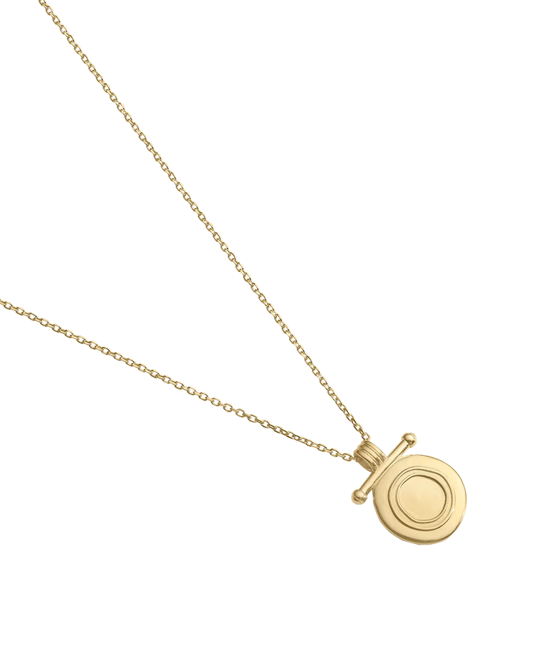 INDIGO COIN NECKLACE - 18K GOLD PLATED