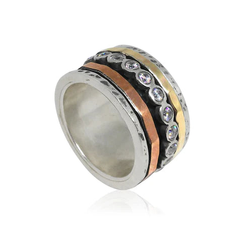 HANDMADE SPINNER MULTI TONE RING