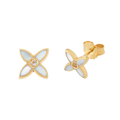 MINI DESERT FLOWER MINI STUDS EARRINGS GOLD PLATED