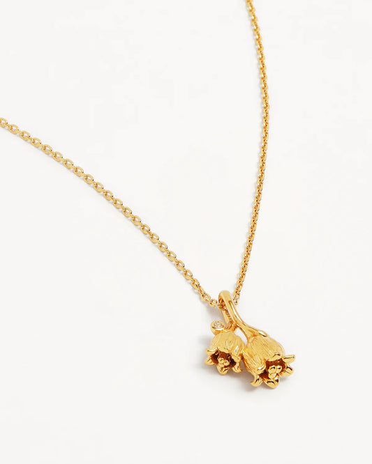 18K GOLD VERMEIL LILY OF THE VALLY MAY BIRTH FLOWER